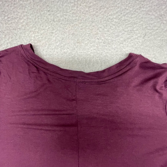 Women’s Lace Hem 1X Zenana Premium Maroon/Wine Tunic Top - Picture 8 of 13